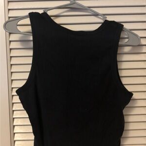 Black Sleeveless Tank Top - Women's Classic Ribbed Tank